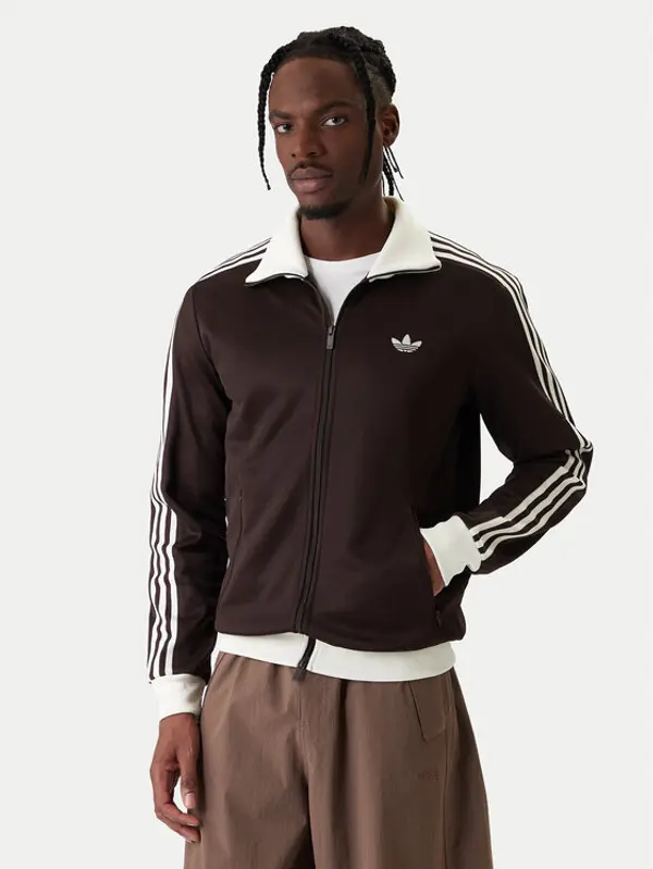Adidas adidas Majica dugih rukava adicolor Classic KE1665 Smeđa Slim Fit