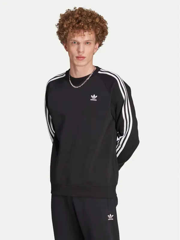 Adidas adidas Majica dugih rukava adicolor Classics 3-Stripes IM2087 Crna Regular Fit