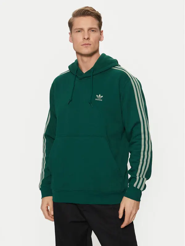 Adidas adidas Majica dugih rukava adicolor Classics 3-Stripes JP1001 Zelena Regular Fit