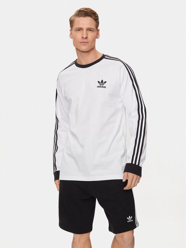 adidas adidas Majica dugih rukava Adicolor Classics 3-Stripes Long-Sleeve Top IA4879 Bijela Slim Fit