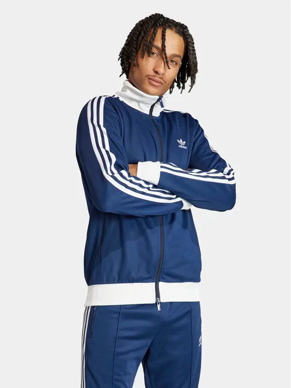 Adidas adidas Majica dugih rukava adicolor Classics Beckenbauer IP0418 Plava Slim Fit