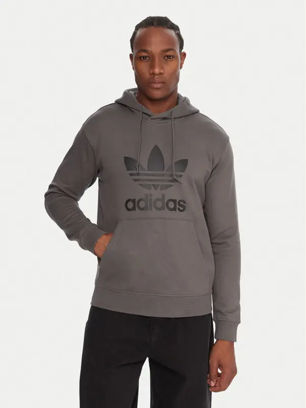 Adidas adidas Majica dugih rukava adicolor Classics Trefoil JY3765 Siva Regular Fit