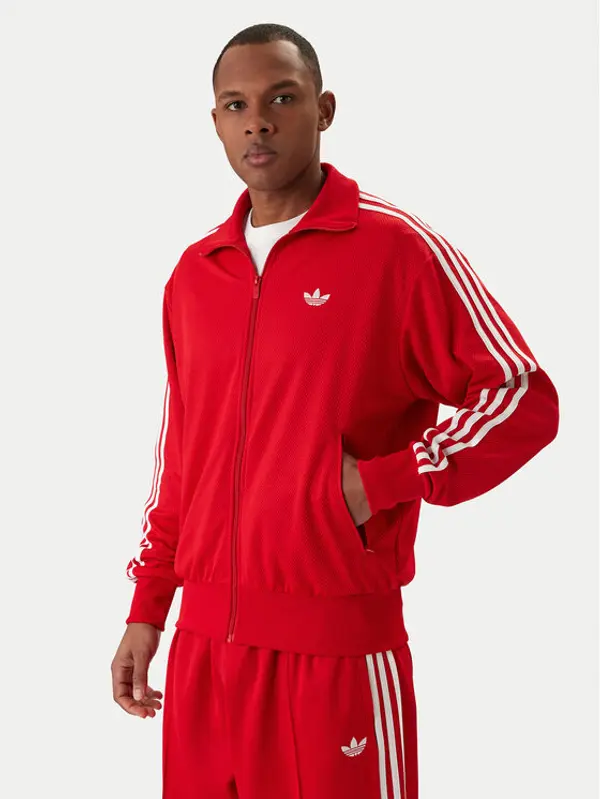 Adidas adidas Majica dugih rukava adicolor Firebird KE0788 Crvena Loose Fit