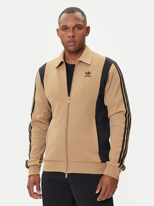 Adidas adidas Majica dugih rukava adicolor Panel JY1427 Bež Regular Fit