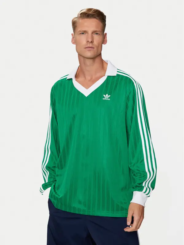 Adidas adidas Majica dugih rukava adicolor Piqué Football IX5225 Zelena Regular Fit