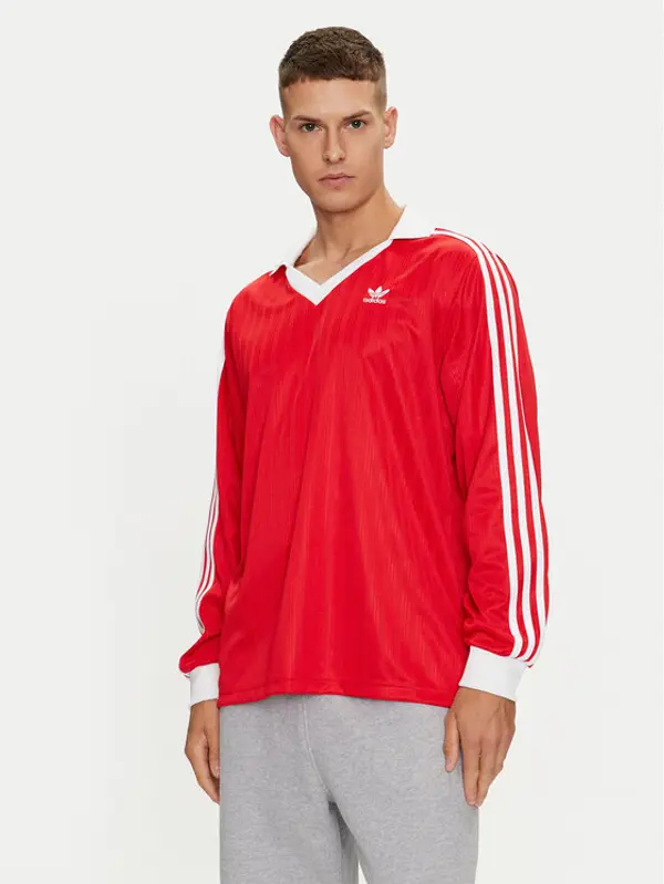 Adidas adidas Majica dugih rukava adicolor Piqué Football IX5226 Crvena Regular Fit
