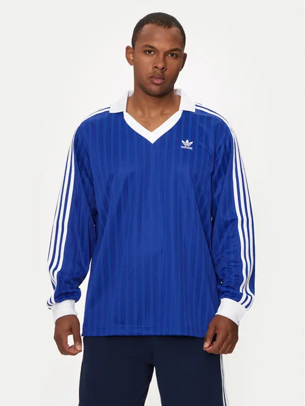 Adidas adidas Majica dugih rukava adicolor Piqué Football IX5227 Plava Regular Fit