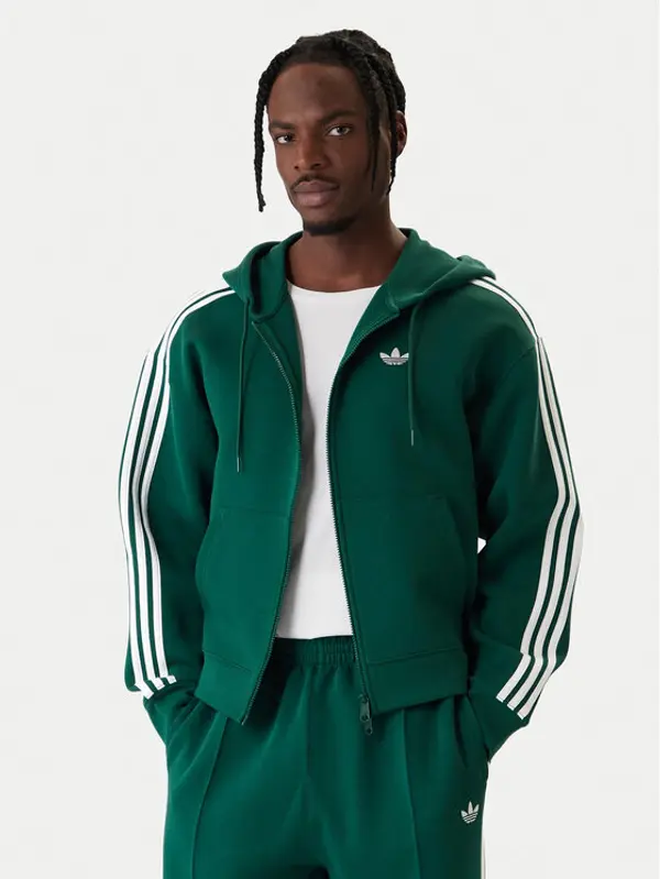 Adidas adidas Majica dugih rukava adicolor Spacer KD4085 Zelena Loose Fit