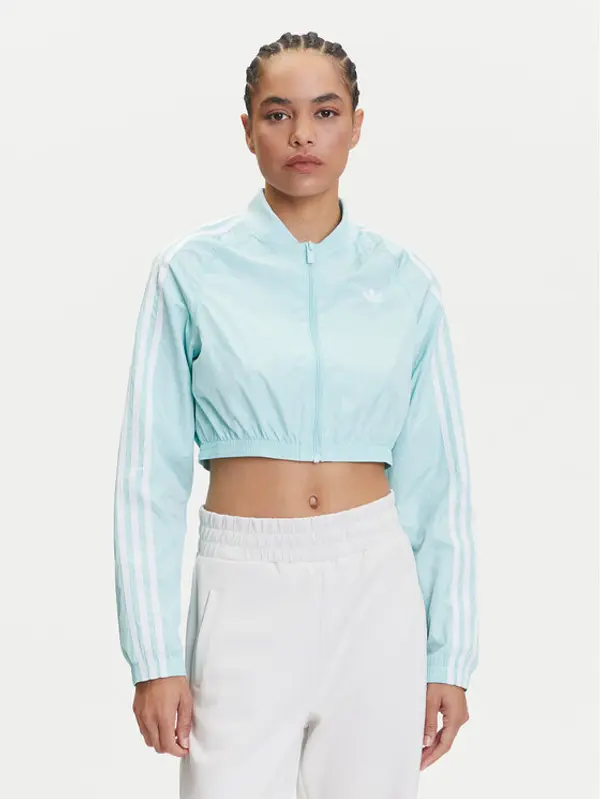 Adidas adidas Majica dugih rukava adicolor Teamgeist JD0267 Tirkizna Slim Fit