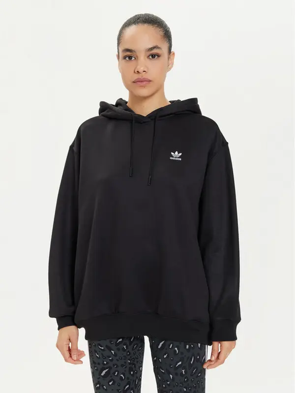 Adidas adidas Majica dugih rukava adicolor Trefoil IU2409 Crna Oversize
