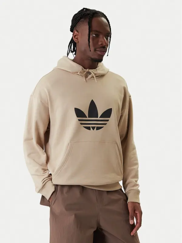 Adidas adidas Majica dugih rukava adicolor Trefoil KE0878 Bež Loose Fit