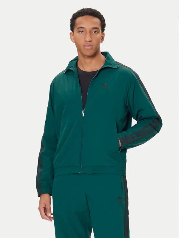 Adidas adidas Majica dugih rukava adicolor Woven Firebird JY1329 Zelena Loose Fit