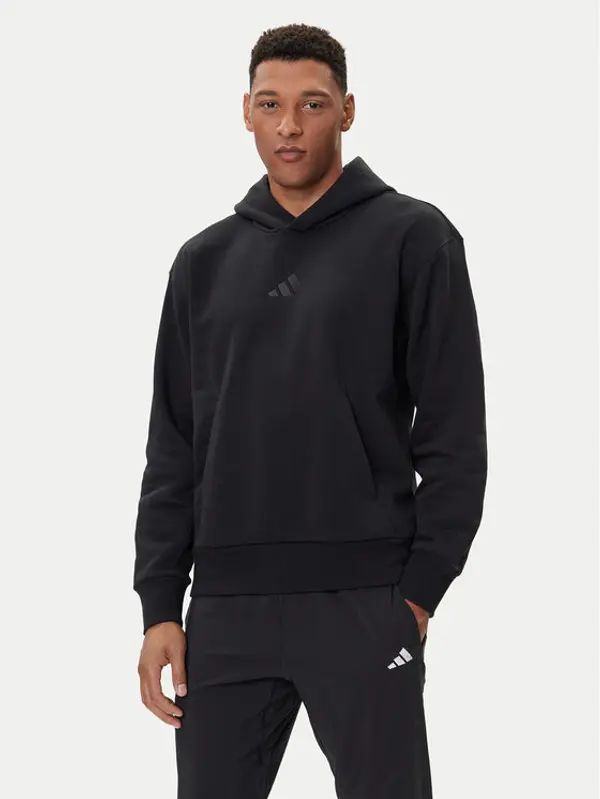 Adidas adidas Majica dugih rukava ALL SZN Fleece IX1253 Crna Loose Fit