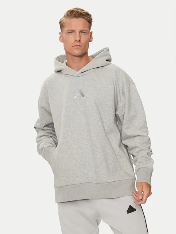 Adidas adidas Majica dugih rukava ALL SZN Fleece IY4123 Siva Loose Fit