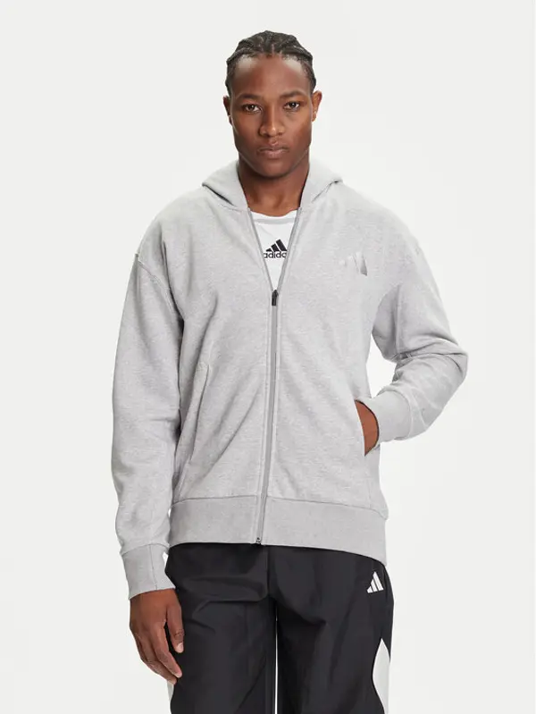 Adidas adidas Majica dugih rukava ALL SZN Fleece IY4159 Siva Loose Fit