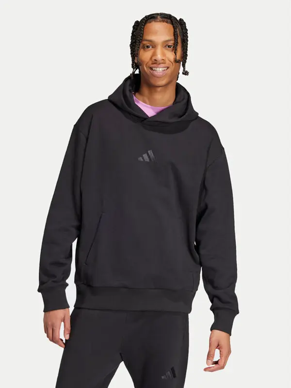 Adidas adidas Majica dugih rukava ALL SZN French Terry IX1248 Crna Loose Fit