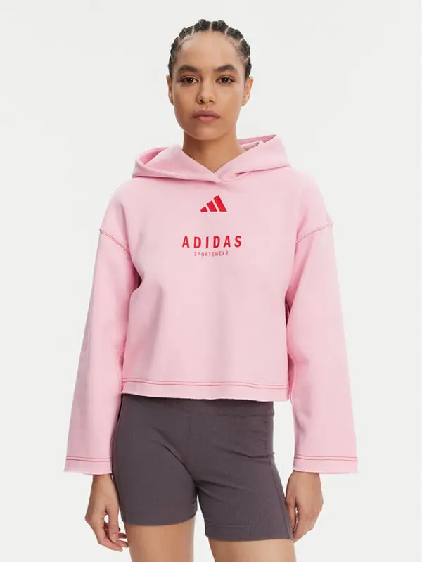 Adidas adidas Majica dugih rukava ALL SZN Graphic JJ4519 Ružičasta Loose Fit