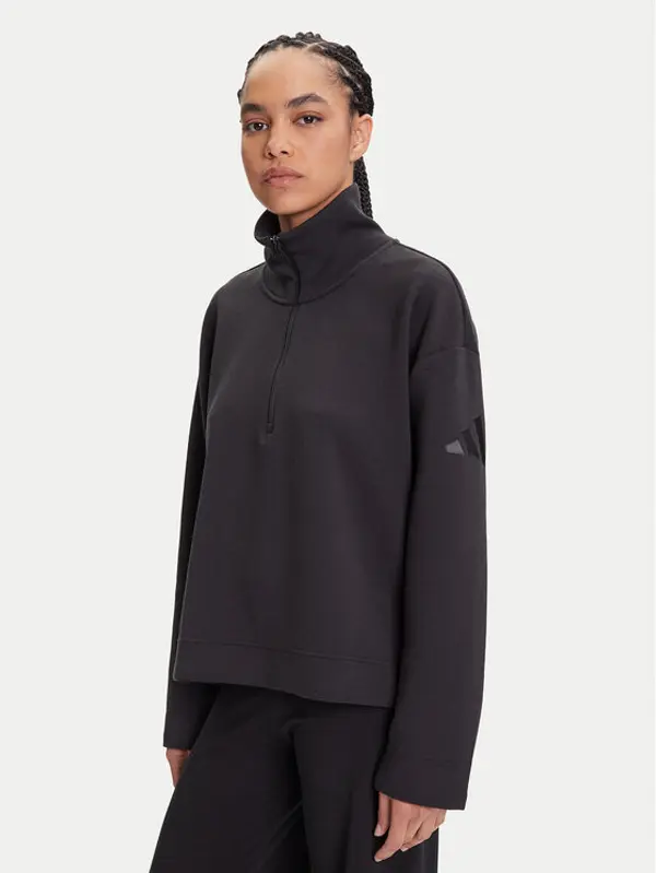Adidas adidas Majica dugih rukava ALL SZN Soft Lux JM1659 Crna Loose Fit