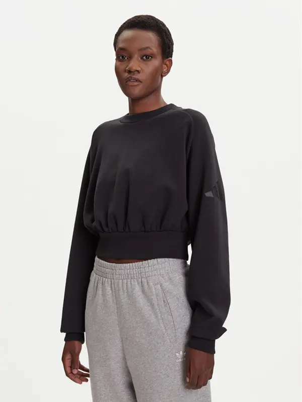 Adidas adidas Majica dugih rukava ALL SZN Soft Lux JM3836 Crna Loose Fit