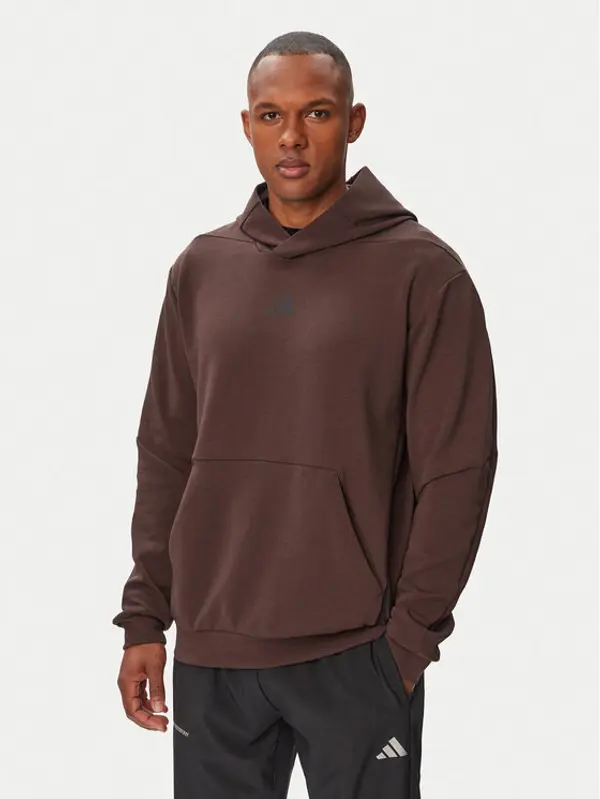 Adidas adidas Majica dugih rukava D4T Workout KA7237 Smeđa Regular Fit