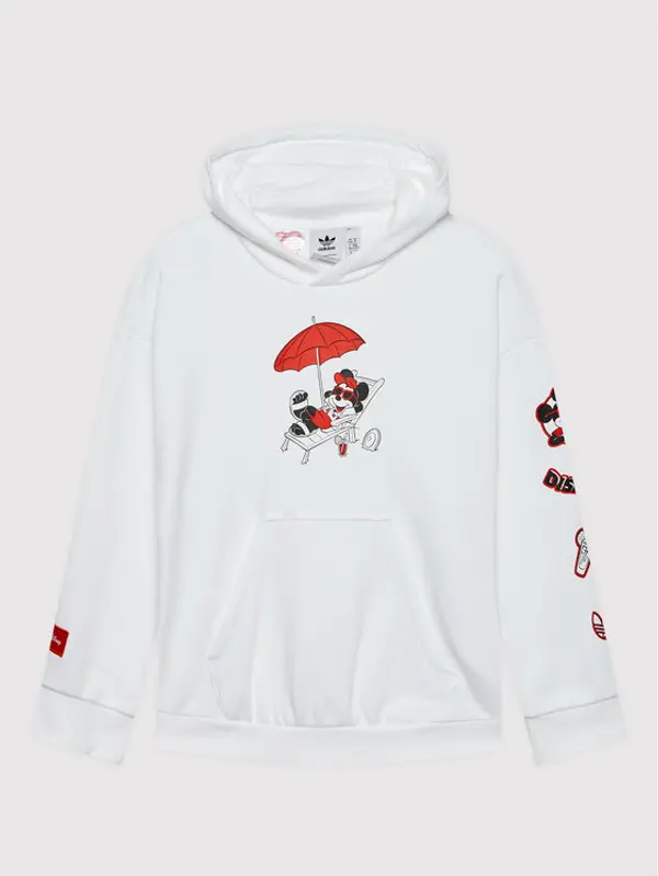 Adidas adidas Majica dugih rukava Disney Mickey And Friends HF7578 Bijela Relaxed Fit