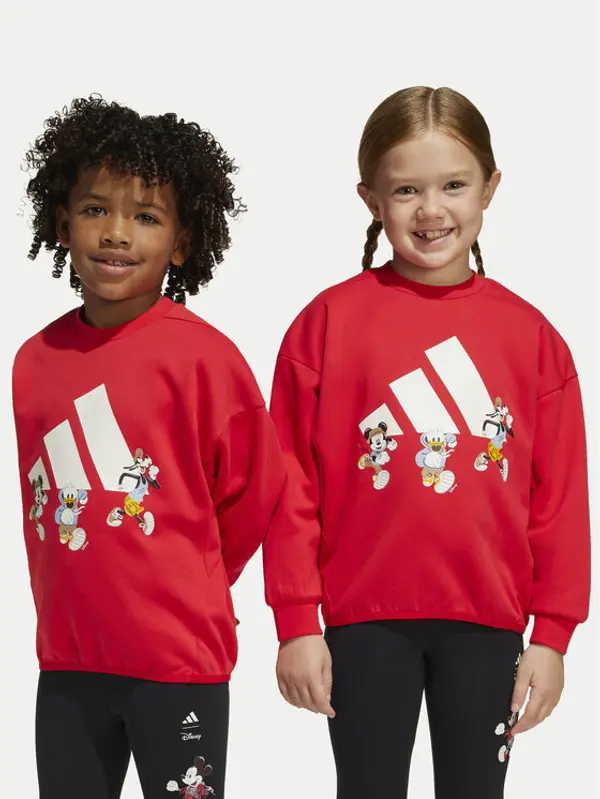 Adidas adidas Majica dugih rukava Disney Mickey Mouse JF3640 Crvena Loose Fit