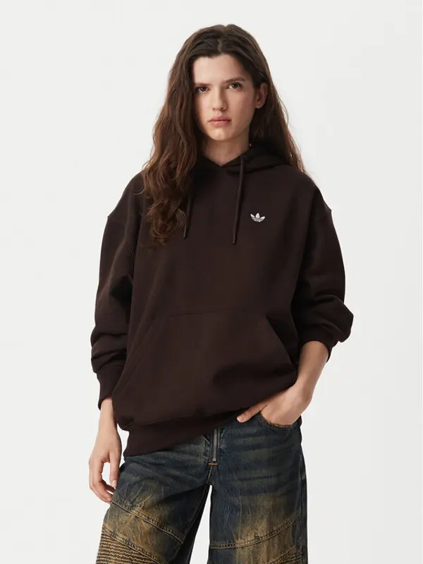 Adidas adidas Majica dugih rukava Ess Os LH4724 Smeđa Regular Fit
