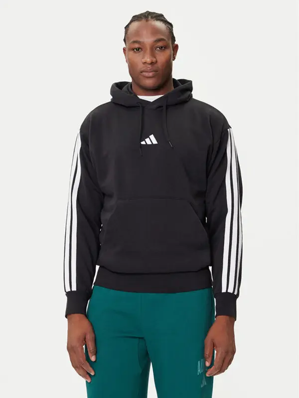 Adidas adidas Majica dugih rukava Essentials 3-Stripes JE6297 Crna Regular Fit