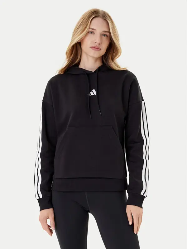 Adidas adidas Majica dugih rukava Essentials 3-Stripes JX2538 Crna Regular Fit