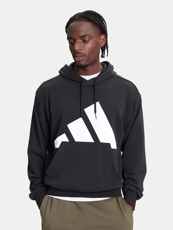 Adidas adidas Majica dugih rukava Essentials Big Logo IN6164 Crna Regular Fit