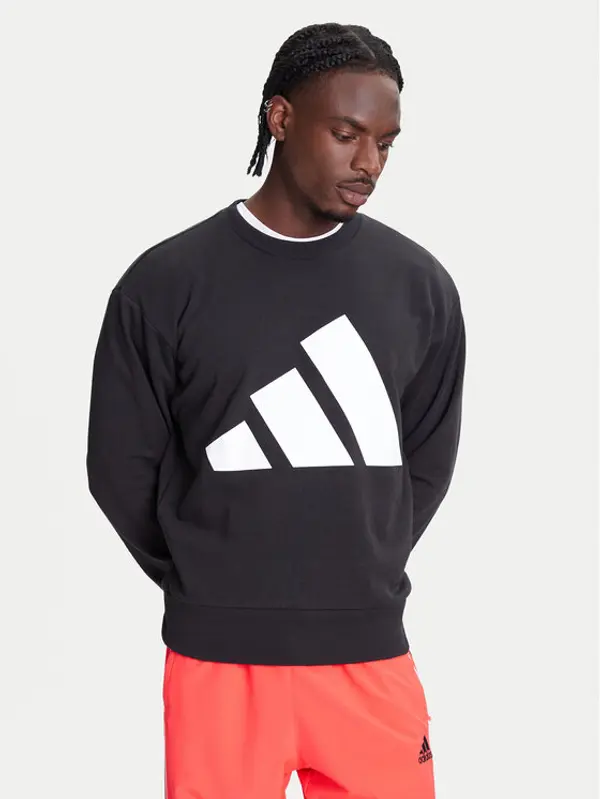 Adidas adidas Majica dugih rukava Essentials Big Logo JE8949 Crna Regular Fit