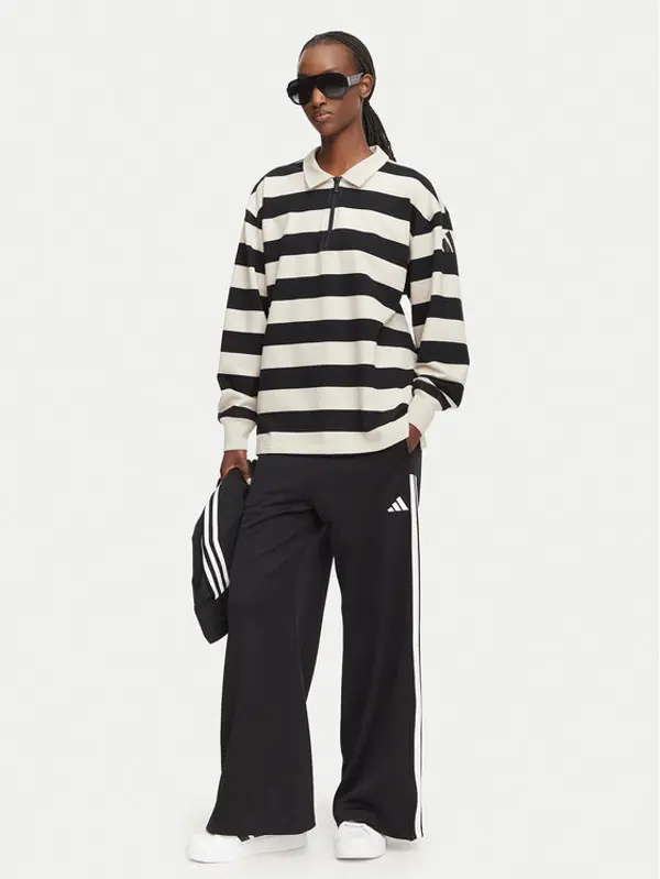 Adidas adidas Majica dugih rukava Essentials Contemporary French Terry Longsleeve KF6251 Crna Regular Fit