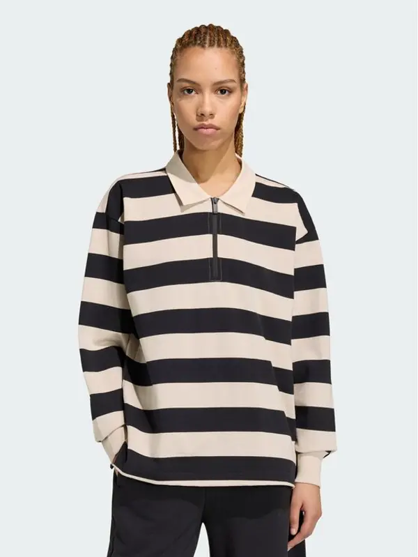 Adidas adidas Majica dugih rukava Essentials Contemporary French Terry Longsleeve KF6251 Crna Regular Fit