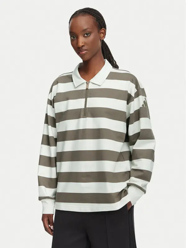 Adidas adidas Majica dugih rukava Essentials Contemporary French Terry Longsleeve KF6252 Smeđa Regular Fit