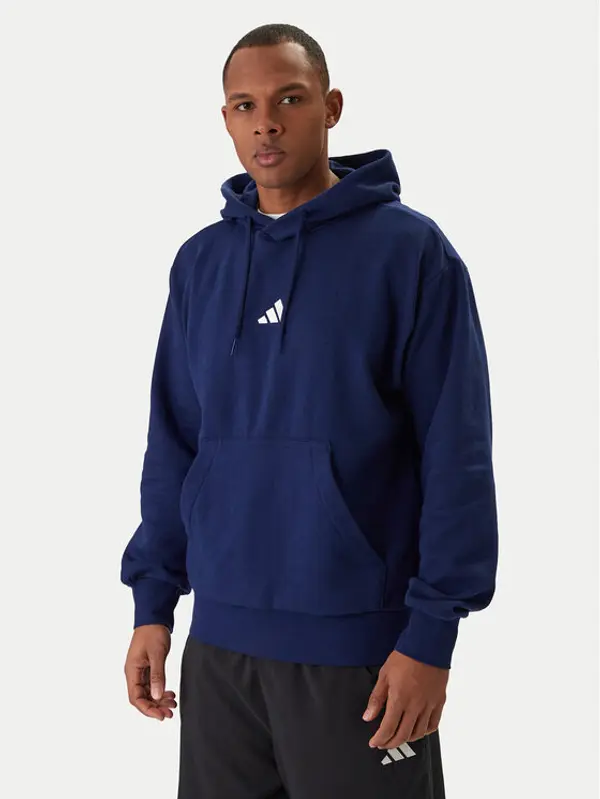 Adidas adidas Majica dugih rukava Essentials Feel Cozy JE3810 Tamnoplava Regular Fit