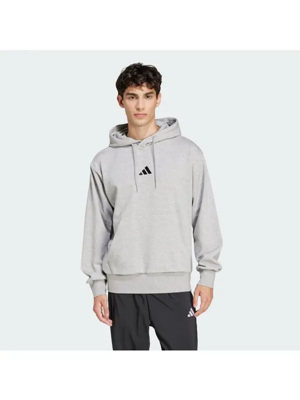 Adidas adidas Majica dugih rukava Essentials Feelcozy JE3809 Svijetlo siva Regular Fit