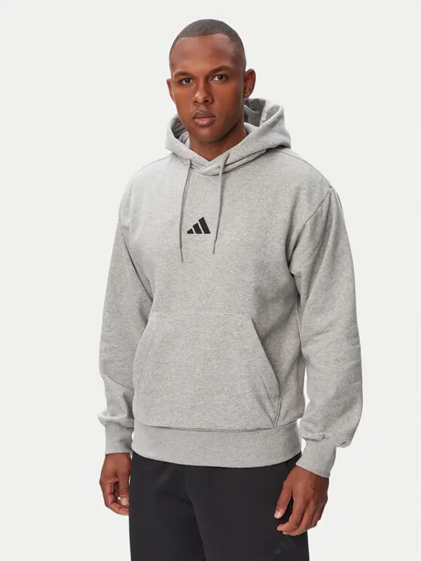 Adidas adidas Majica dugih rukava Essentials Feelcozy JE3809 Svijetlo siva Regular Fit