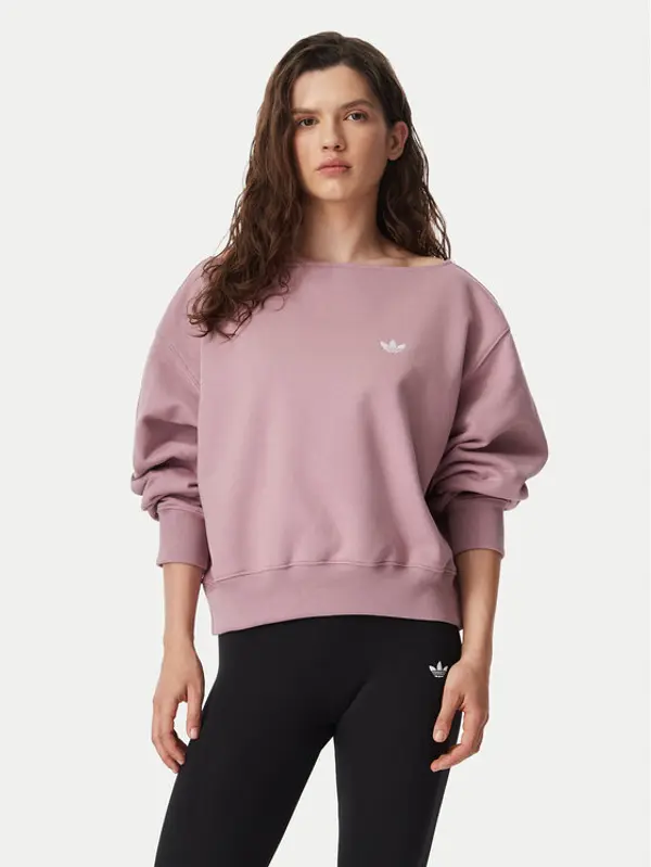 Adidas adidas Majica dugih rukava Essentials Fleece Boatneck Sweatshirt KT2284 Ružičasta Regular Fit