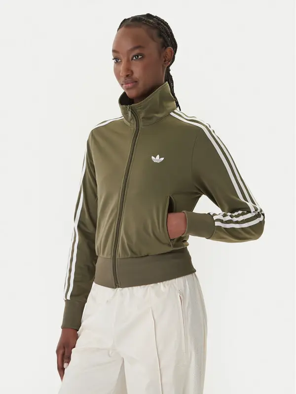 Adidas adidas Majica dugih rukava Firebird Classic KQ6531 Zelena Regular Fit