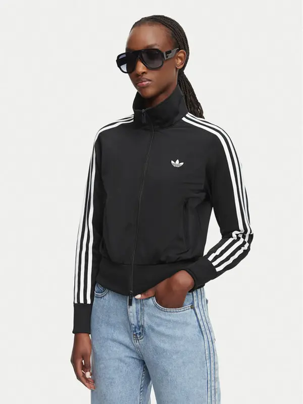 Adidas adidas Majica dugih rukava Firebird Classic Track Jacket KV9552 Crna Regular Fit