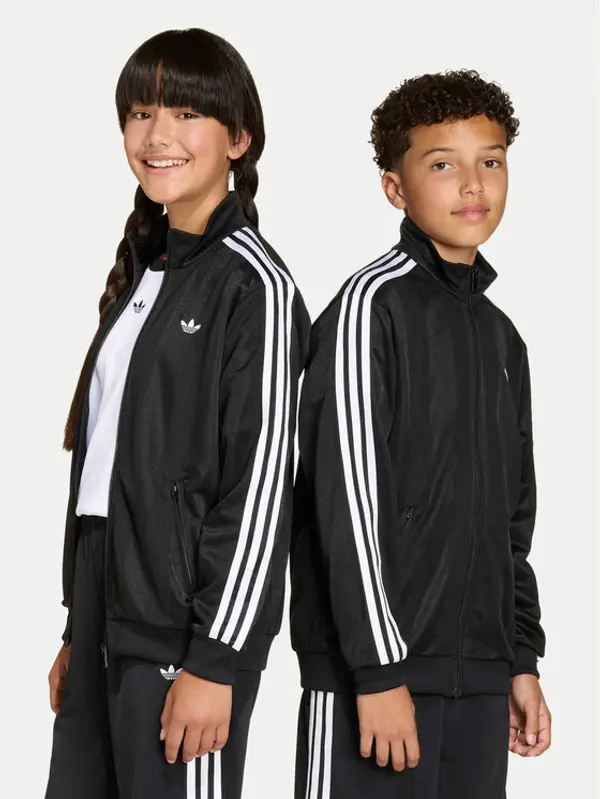 Adidas adidas Majica dugih rukava Firebird Jacquard KC6845 Crna Loose Fit