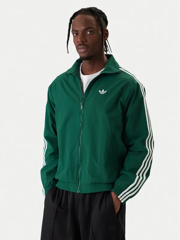 Adidas adidas Majica dugih rukava Firebird KC8018 Zelena Regular Fit