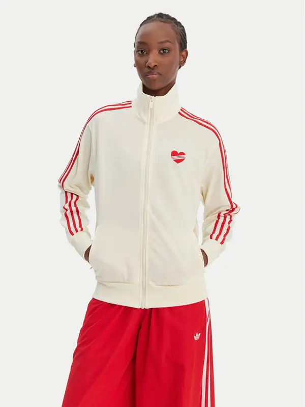 Adidas adidas Majica dugih rukava Firebird KQ8075 Bež Loose Fit