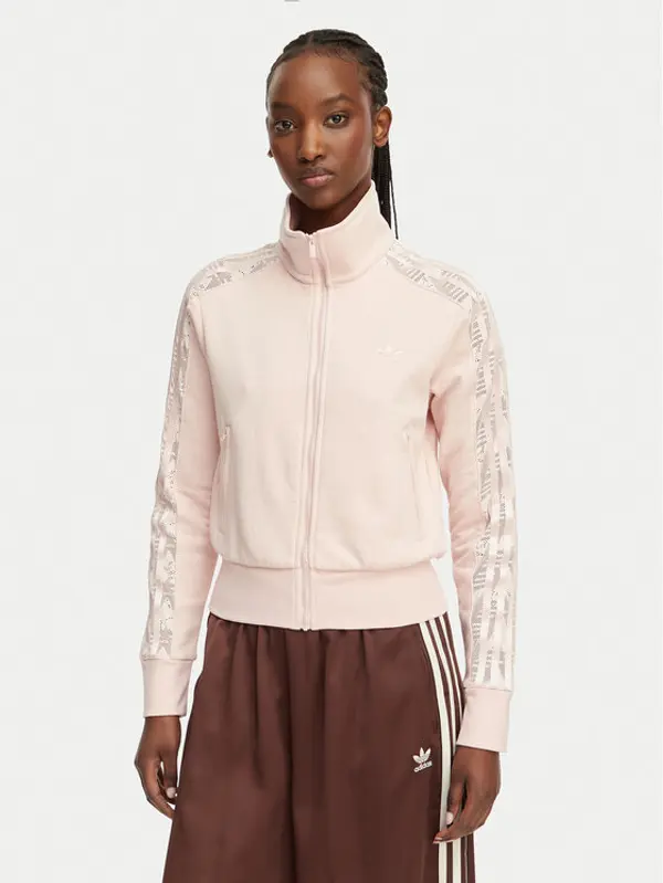 Adidas adidas Majica dugih rukava Firebird Lace KC6450 Ružičasta Slim Fit