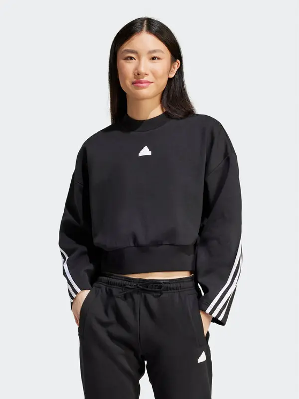 Adidas adidas Majica dugih rukava Future Icons 3-Stripes IP1549 Crna Loose Fit