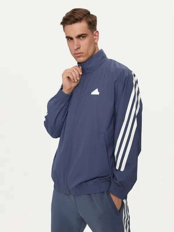 Adidas adidas Majica dugih rukava Future Icons 3-Stripes IR9237 Plava Loose Fit