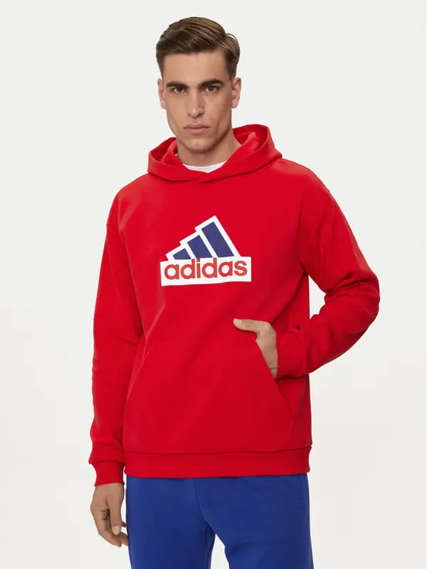 Adidas adidas Majica dugih rukava Future Icons Badge of Sport IS8338 Crvena Regular Fit
