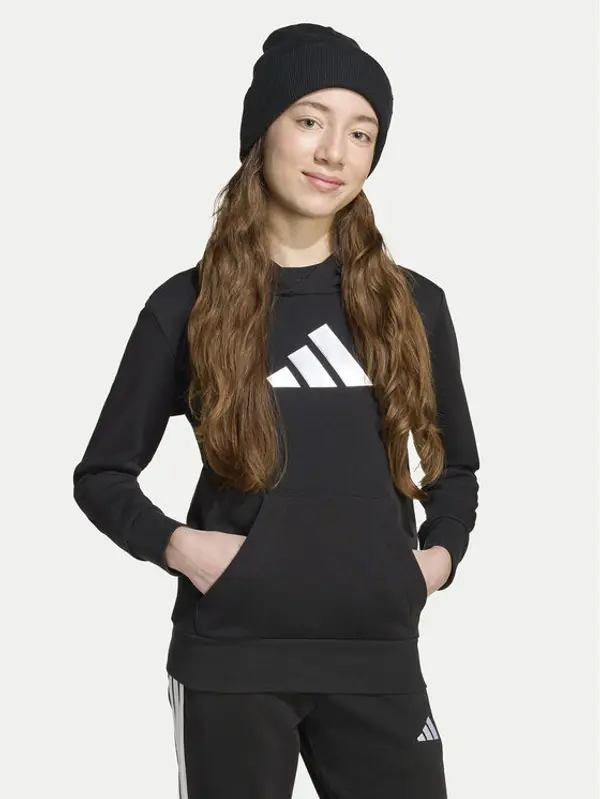 Adidas adidas Majica dugih rukava Glam Graphic JV5267 Crna Regular Fit