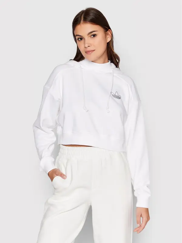 Adidas adidas Majica dugih rukava HK5170 Bijela Loose Fit