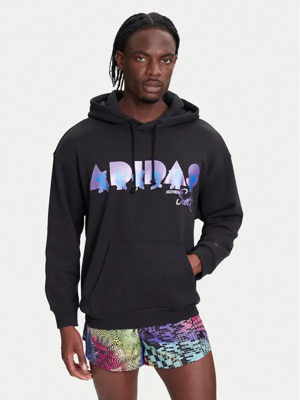 Adidas adidas Majica dugih rukava Jeremy Scott Pride JW1615 Crna Oversize